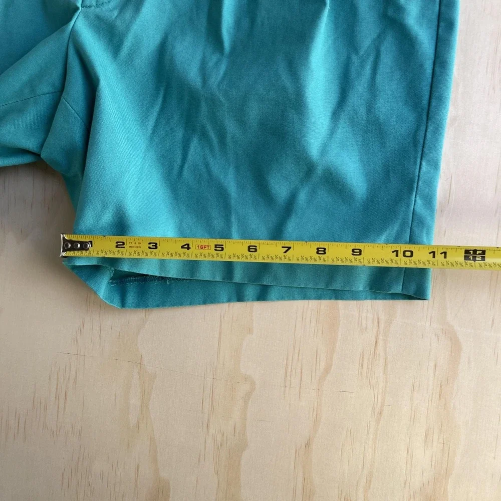 Vintage Knightsbridge Chino Mens 38 Teal Pleated Made In USA Casual‎ Shorts
